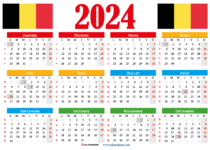 calendrier 2024 gratuit belgique