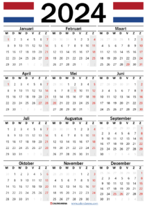 Kalender 2024 Met Weeknummers Nederland