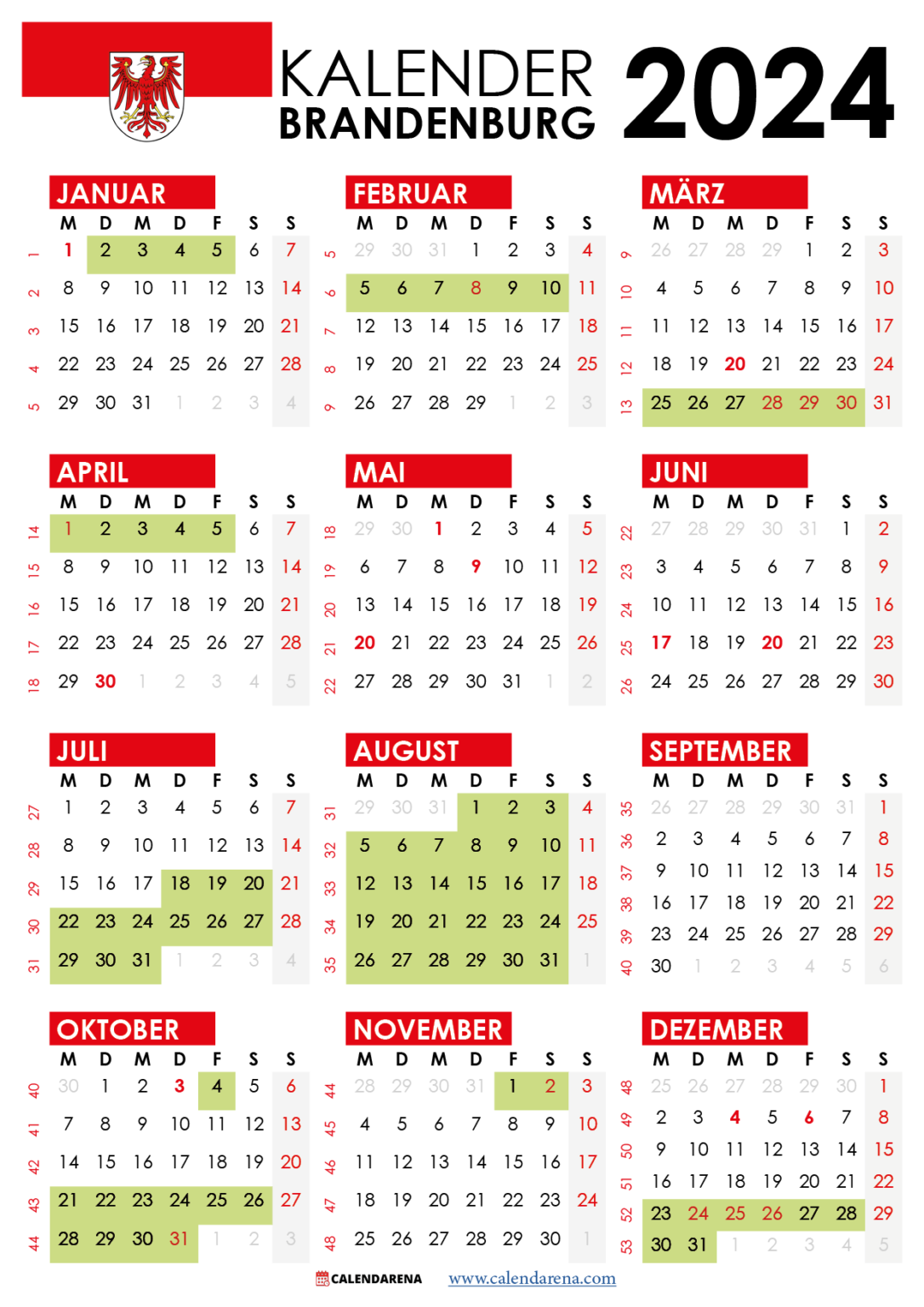 Prüfungsschwerpunkte Abitur 2024 Brandenburg Kalender 2024 Brandenburg Zum Ausdrucken