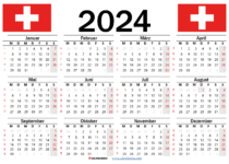 Kalender januar 2024 Schweiz