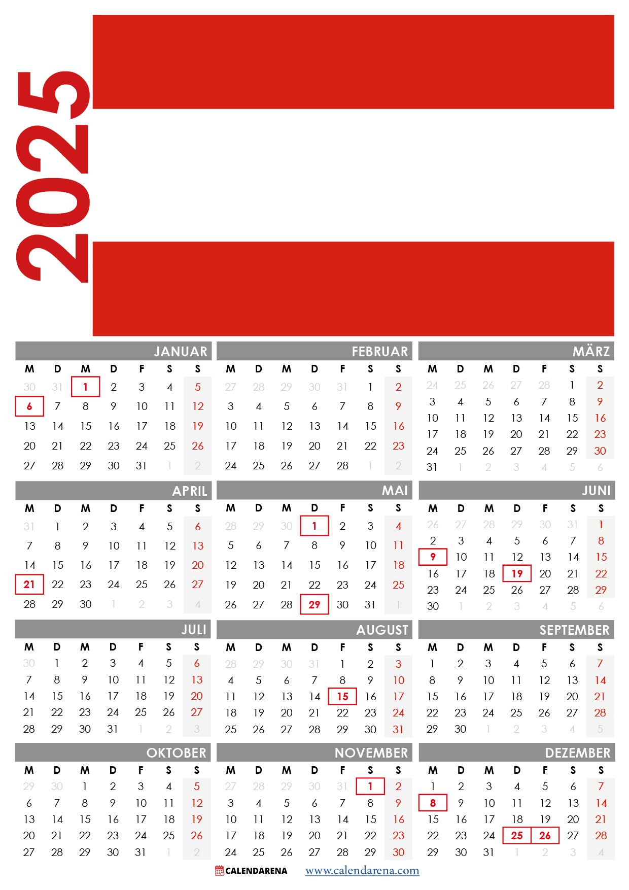 kalender 2025 österreich