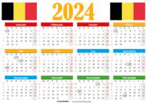 Kalender 2024 met weeknummers België