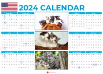 printable calendar 2024 USA
