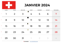calendrier janvier 2024 suisse