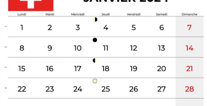 calendrier janvier 2024 suisse