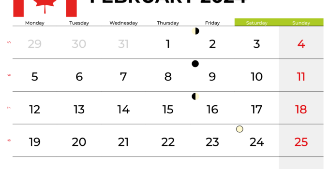 february 2024 calendar canada