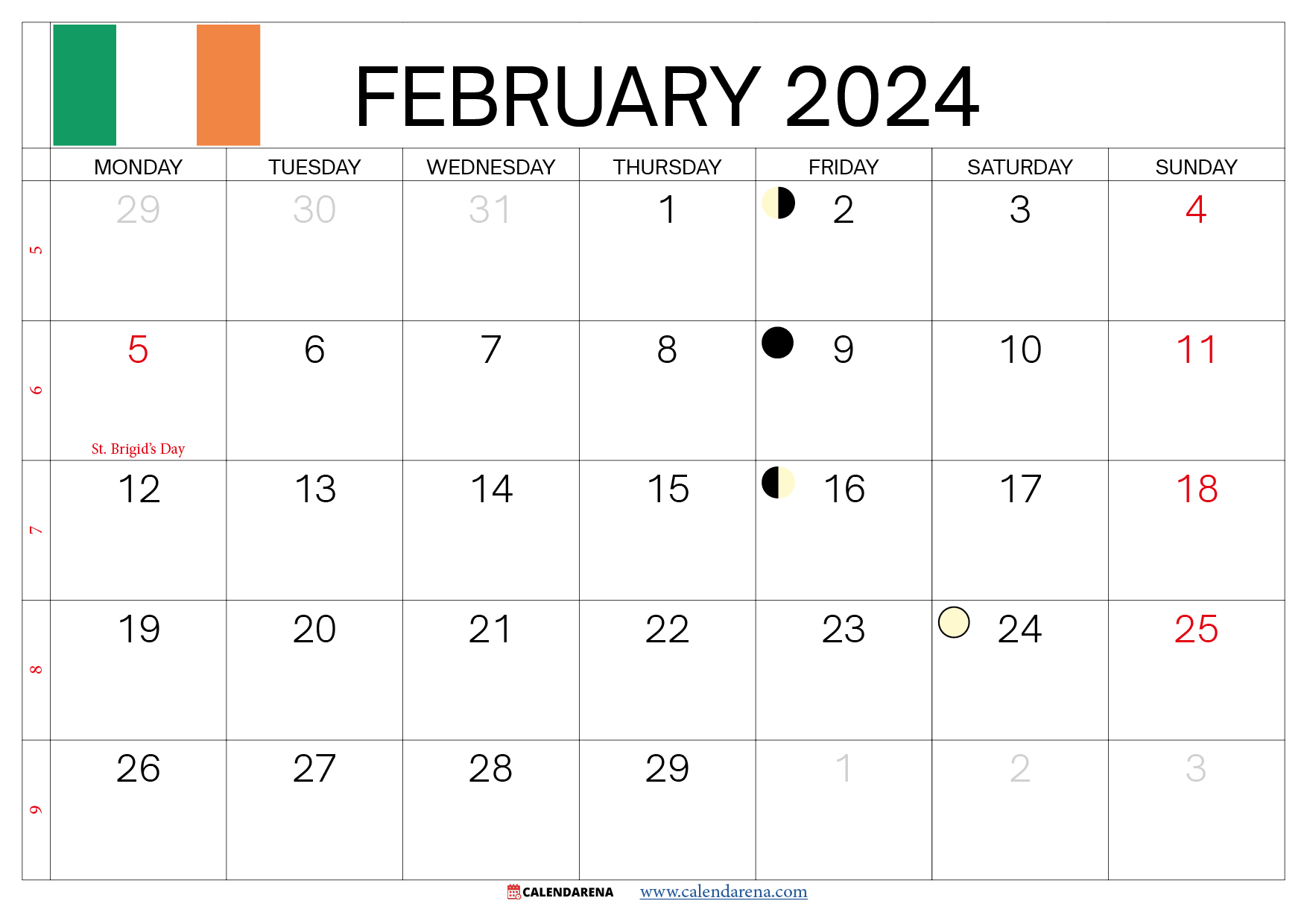 february holidays 2024 ireland