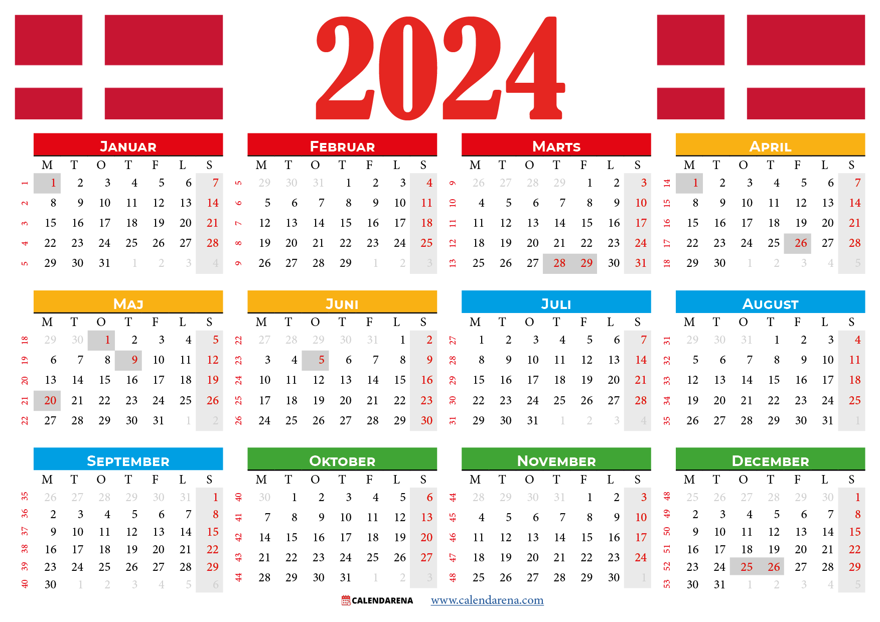 kalender 2024 dansk
