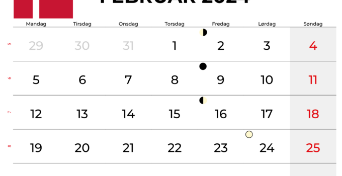 kalender februar 2024 danmark