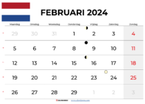 kalender februari 2024 Nederland