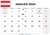 kalender januar 2024 österreich