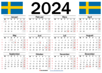 kalender veckor 2024 Sverige