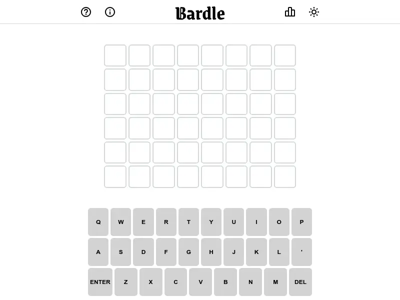 Bardle_ Wordle, but Shakespearean