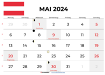 Kalender Mai 2024 Österreich