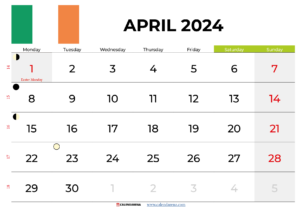 April 2024 Calendar Ireland With Holidays