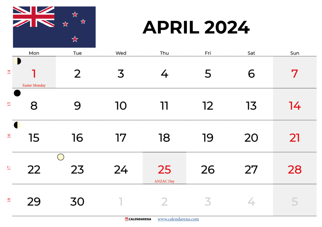 april calendar 2024 nz