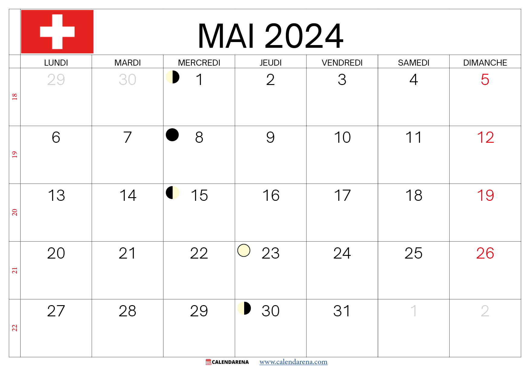 calendrier mai 2024 suisse