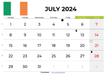 july 2024 calendar ireland