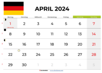 kalender april 2024 Deutschland