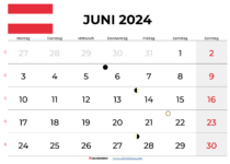 kalender juni 2024 österreich