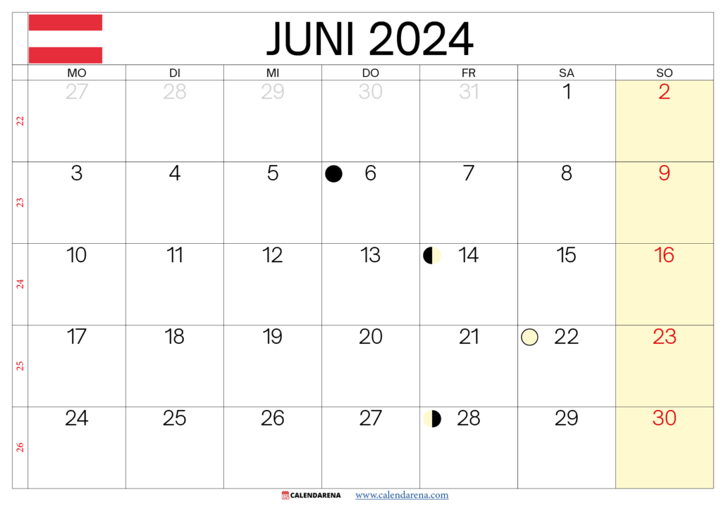 Kalender Juni Sterreich