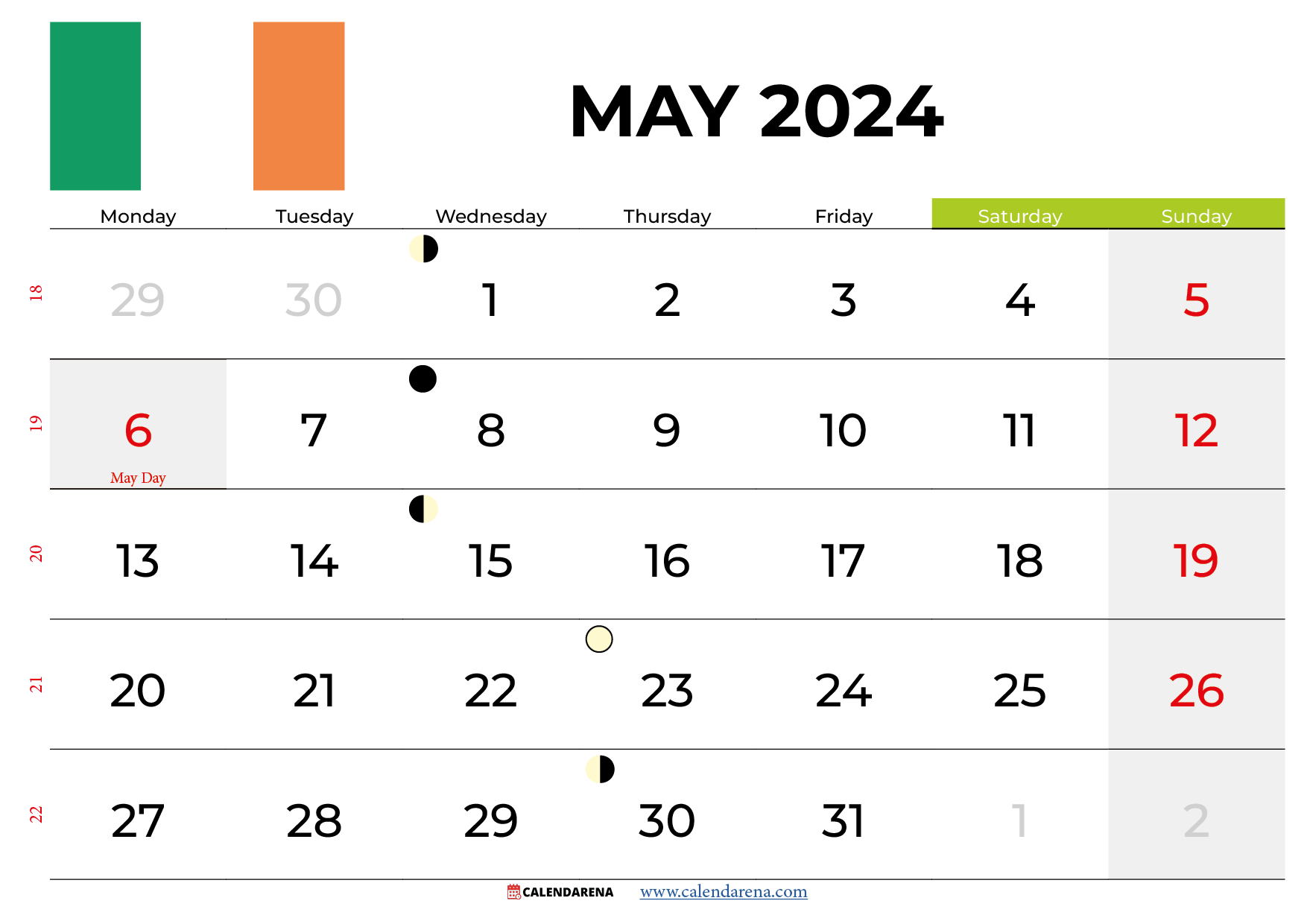 may 2024 calendar ireland