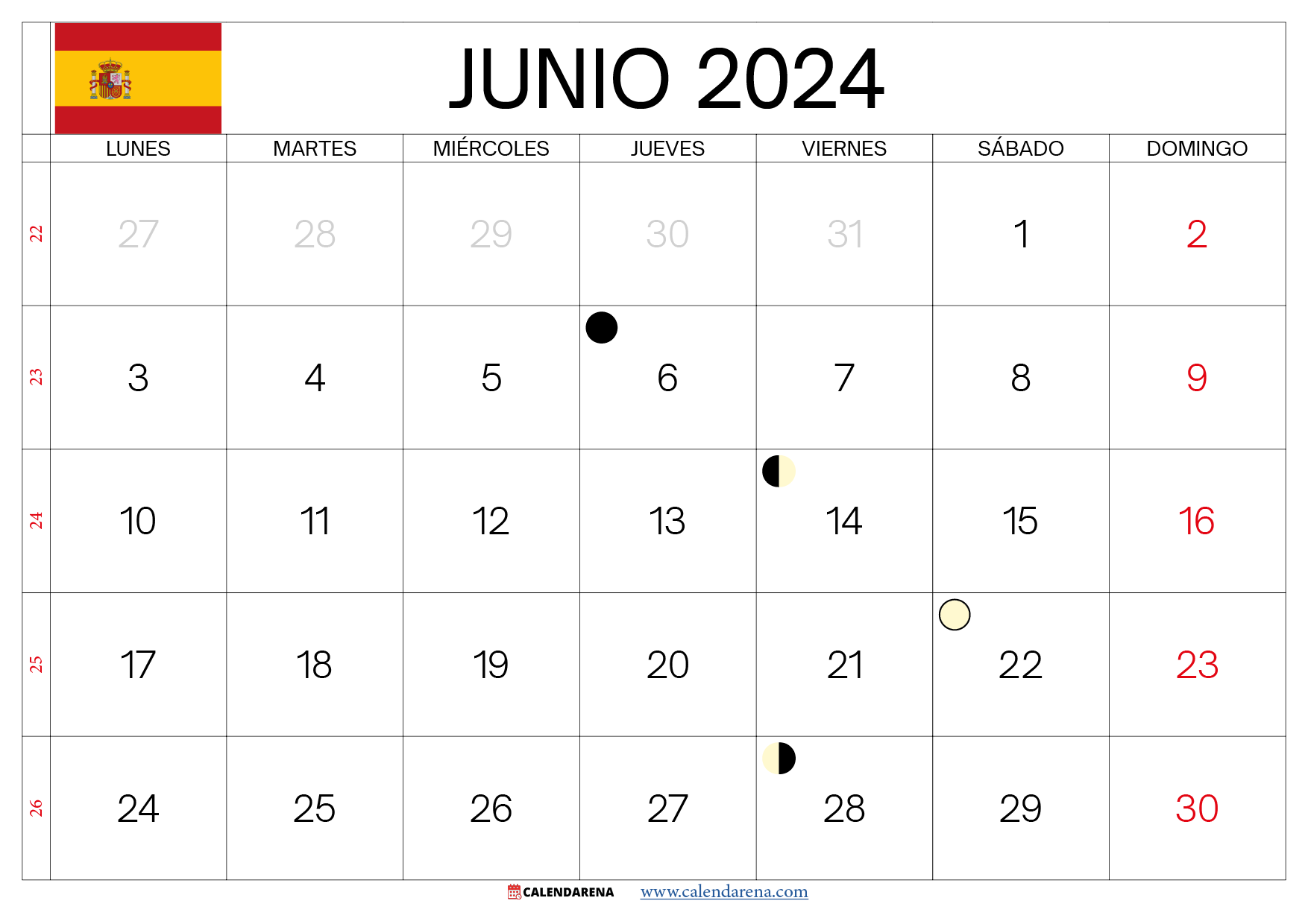 mes de junio 2024 España