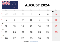 august calendar 2024 nz