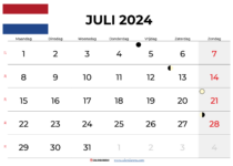 kalender juli 2024 nederland