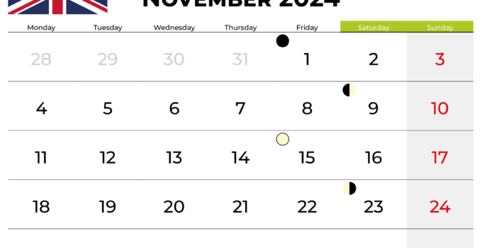 November 2024 Calendar Uk