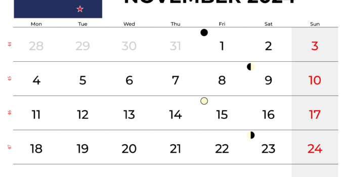 November Calendar 2024 Nz