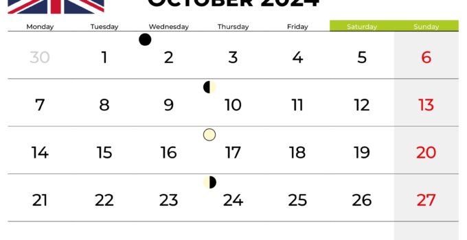 October 2024 Calendar Uk