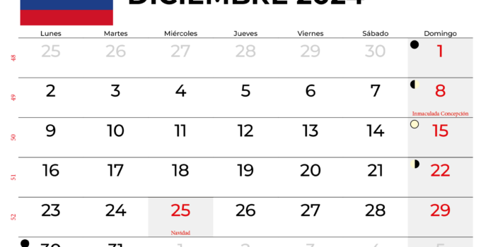 Calendario De Diciembre 2024 Colombia