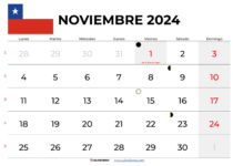 Calendario Noviembre 2024 Chile