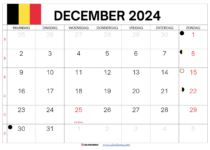 Kalender 2024 December België