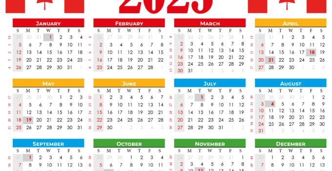 2025 Calendar Canada