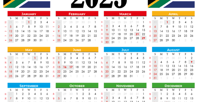 2025 Calendar South Africa