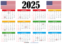 2025 Calendar USA with holidays
