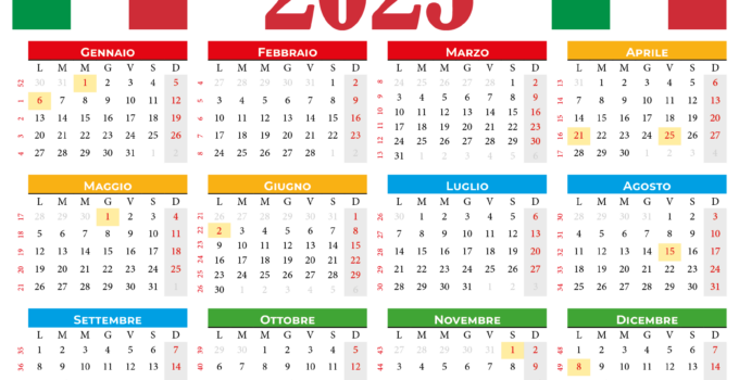 Calendario 2025 Con Festività Pdf