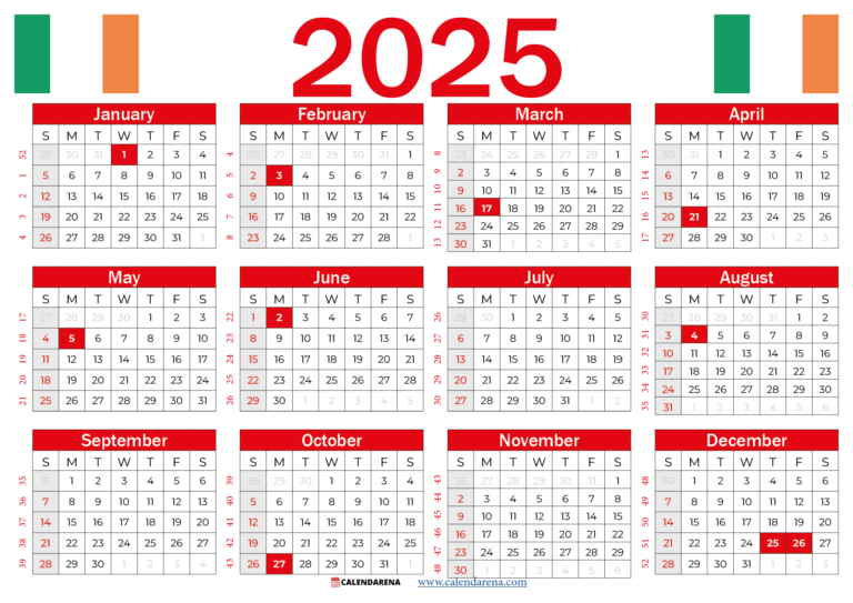 Calendario escolar irlanda 2025 5