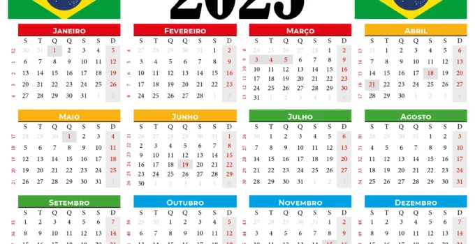 Calendário 2025 Brasil
