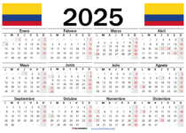 Calendario 2025 Colombia Con Festivos