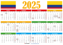 Calendario 2025 Con Festivos Colombia