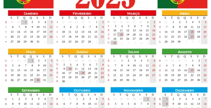 Calendário 2025 Portugal