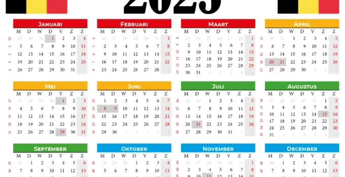 Kalender 2025 België Met Feestdagen