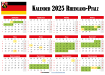 Kalender 2025 Rheinland-Pfalz