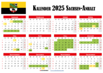 Kalender 2025 Sachsen Anhalt