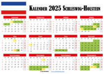 Kalender 2025 Schleswig Holstein