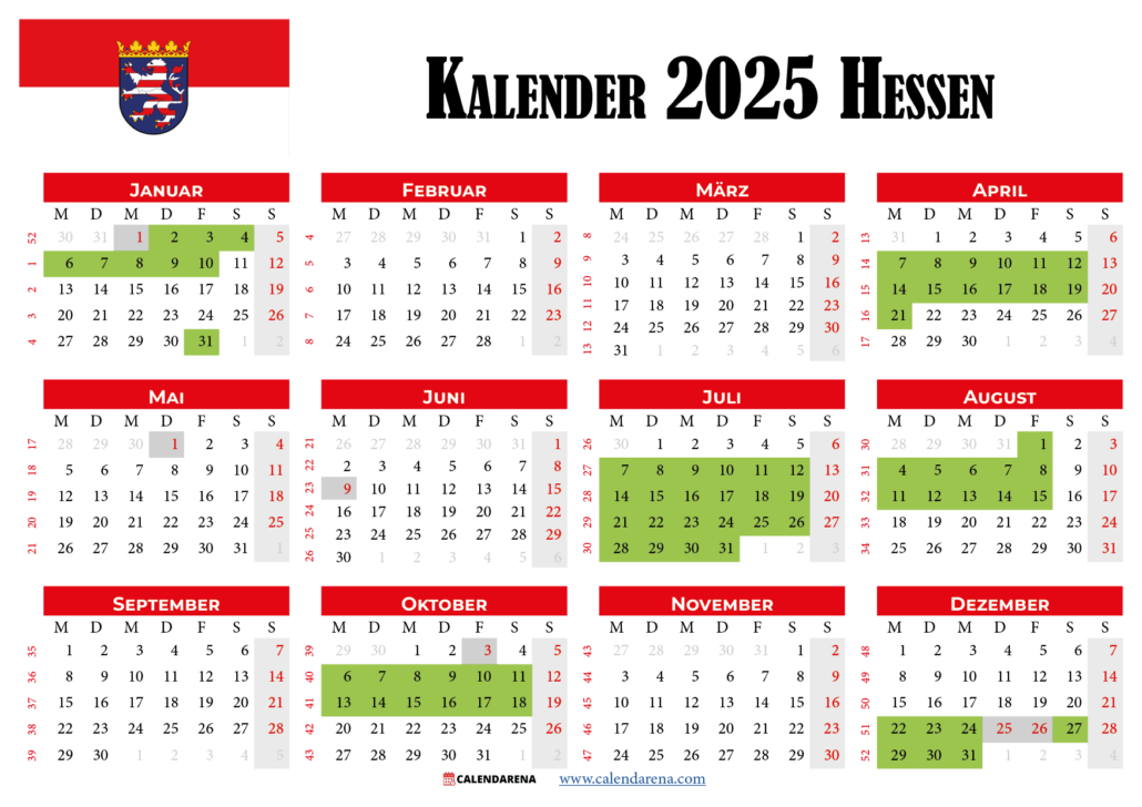 Kalender 2025 Und Ferien In Hessen: Ein Umfassender Leitfaden