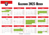 Kalender 2025 hessen